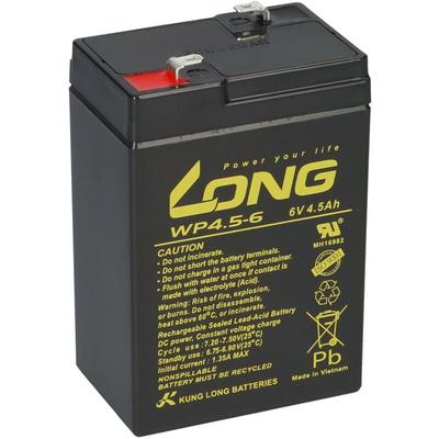 Kung Long Akku WP4.5-6 agm Blei Vlies 6 Volt 4,5Ah mit Faston 4,8mm Image