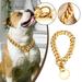 Stainless Steel Golden Pitbull Pet Large Dog Chain Pet Chain Collar