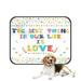 ABPHQTO The Best Thing In Our Life Is Love Quote Pet Dog Cat Bed Pee Pads Mat Cushion Potty Dogs Blankets Crate Bed Kennel 28x36 inch