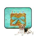 ECZJNT Greeting Card Happy Birthday Colorful Cake Pet Dog Cat Bed Pee Pads Mat Cushion Potty Dogsblankets Crate Bed Kennel 14x18 inch
