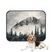 ABPHQTO Banff National Park Foggy Mountains Forest Canada Pet Dog Cat Bed Pee Pads Mat Cushion Potty Dogsblankets Crate Bed Kennel 25x30 inch