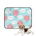 PKQWTM Smiling sleeping clouds hot air balloons baby shower Pet Dog Cat Bed Pee Pads Mat Cushion Potty Dogs Blankets Crate Bed Kennel 25x30 inch