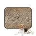 ECZJNT Leopard Texture Brown Beige With Darker Border Pet Dog Cat Bed Pee Pads Mat Cushion Potty Dogs Blankets Crate Bed Kennel 20x24 inch