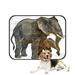 ABPHQTO African Elephant Mother With Baby Side View Pet Dog Cat Bed Pee Pads Mat Cushion Potty Dogs Blankets Crate Bed Kennel 25x30 inch