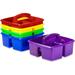 ZQRPCA Classroom Storage Caddy 5.3 x 9.3 x 9.3 Blue Yellow Green Red Purple