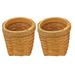 2Pcs Pen Holder Pen Organizer Sundries Storage Basket Wood Woven Pen Holder