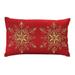Beaded Snowflake Holiday Pillow 20"L