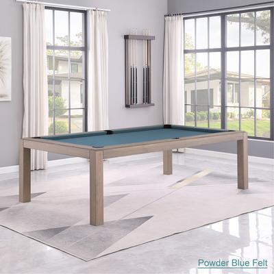 Olivia GreyWash Ash 7ft Billiard Slate Pool Table with dining top