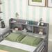 Modern Full Over Full Bunk Beds with Bookcase Headboard