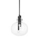 Hudson Valley Lighting Hempstead Large 3 - Light Pendant Glass in Black | 22.5 H x 18.25 W x 18.25 D in | Wayfair 3914-BBR