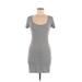 Forever 21 Casual Dress - Mini: Gray Marled Dresses - Women's Size Medium