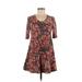 CONTEXT exclusively for Lord & Taylor Casual Dress - A-Line Scoop Neck 3/4 sleeves: Brown Dresses - Women's Size Small