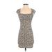 Topshop Casual Dress - Mini: Tan Print Dresses - Women's Size 2