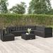 Latitude Run® 7 - Person Seating Group w/ Cushions in Black | 21.7 H x 21.3 W x 21.3 D in | Outdoor Furniture | Wayfair