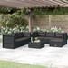 Latitude Run® 7 - Person Seating Group w/ Cushions in Black | 21.7 H x 21.3 W x 21.3 D in | Outdoor Furniture | Wayfair