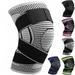 Knee Support Brace 1 pack Compression Knee Sleeves for Men Women Used for Meniscus Tear Arthritis Tendinitis Ligament Injury Fitness Weight Lifting Sports Anti Slip Knee Brace (Gray Large)