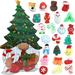 2022 Christmas Countdown Calendar with 24pcs Different Christmas Countdown Mochi Squishy Toys 24 Days Christmas Countdown Gifts for Boys Girls Christmas Party Favor Xmas Gifts for Kids