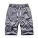 Mens Shorts Elasticated Waist Camo Shorts Multi Pockets Work Shorts Sale Knee Length Stretch Fit Trousers Casual Half Pants Cycling Shorts Summer Combat Chino Shorts Cargo Shorts Clearance