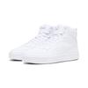 Sneaker PUMA "Caven 2.0 Mid Sneakers Erwachsene", Gr. 40.5, weiß (weiß silber metallic), Obermaterial: Synthetik, Textil; Futter: Textil; Laufsohle: Gummi, Schuhe
