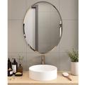 YFZNWHX Frameless Oval Bathroom Mirror, Wall Mirror, Modern Bevelled Edge Decorative, HD Explosion-proof Vanity Mirror, Hung Vertically Or Horizontally (Size : 45X60cm)