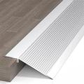 MPOWRX Threshold Non Slip Floor Transition Strips, Vinyl Floor Joint Strip for Carpet to Tile/Wood to Floor, Laminate Flooring Edge Trim Bar (Color : Silver)