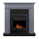 Adam Georgian Fireplace in Grey & Black with Elan Electric Fire in Black, 39 Inch