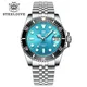 STEELDIVE-Montre existent SD1953 en Acier Inoxydable pour Homme Cadran Turquoise Verre Saphir