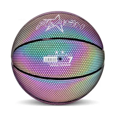 Basket-Ball de nuit en cuir Pu taille 7 29.5 brillant dans la nuit réfléchissant pour enfants et