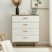 Modern 4 Drawer Dresser, Bedroom Living Room Hallway Elegant 4 drawer wardrobe (white and wood)