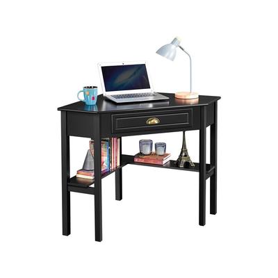 Yaheetech - Schreibtisch Ecktisch Platzsparender Computertisch mit Schublade und Regalen Image