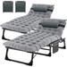 Slsy 2 Packs Folding Chaise Lounge Chair 5-Position Folding Cot Heavy Duty Patio Chaise Lounges for Outside Poolside Beach Lawn Camping