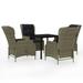 vidaXL Patio Dining Set Outdoor Dining Set Table and Chair Set for Garden