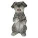 Hi-Line Gifts 7.75 Sitting Schnauzer Outdoor Garden Statue