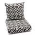 Terrasol Outdoor Deep Seat Cushion Set Aztec Black