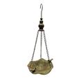 Metal Hanging Cabbage Leaf Bird Bath Feeder Patio Birdbath Seed Tray Outdoor Garden Decor Yard Art