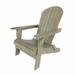 Costaelm Plastic Outdoor Folding Adirondack Chair for Firepit Chair All-weather HIPS Resin Outdoor Chair