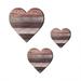 Esaierr Outdoor Wall Decor Heart Shaped Wooden Plaque Rustic Home Decor Wooden Wall Decor Brown 3PCS