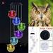 Wind Chime Owl Solar Wind Chime Outdoor Color Changing LED Lighted Wind Chime Waterproof Memorial Mom Gift Mobile Windchime Solar Powered Colorful Owl Light for Home Party Yard Garden