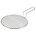 Uxcell Stainless Steel Grill 9.5-inch Round Barbecue Net BBQ Grill Outdoor Grill Baking Wire Mesh Rack with Handle