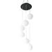 Round Ball Wind Chimes LED Solar Mobile Wind Chime Color Changing Automatic Light Sensor Wind Lamp for Home Party Balcony Porch