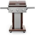 Permasteel 3-Burner Gas Grill Compact Propane Grill Outdoor BBQ Foldable Side Tables Mocha Brown