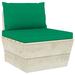 Dcenta Set of 2 Outdoor Pallet Sofa Cushions Fabric Back and Seat Cushion Green for Garden Conversation Set