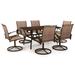 vidaXL Garden Dining Set 3/5 Pieces Textilene and Steel Outdoor Patio Dinner