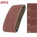 4Pcs 75X457Mm 3\ X18\ Sanding Belts Mixed 40 60 80 120 Grit Sander Power Tool