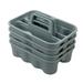 Idomy 4-Pack Plastic Commercial Carry Caddy for Cleaning Products Gray