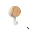 Wooden Self-adhesive Hooks Wall-Mounted Rack Hanger Holder Hanging Home Decor C9T4