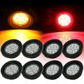 CCIYU Side Marker Light Universal 4pcs Red 4pcs Yellow 13LED Side Marker Clearance Light Bulbs Replacement fit for Truck Bus Boat SUV ATV Trailer Indicator Light Side Marker Assembly