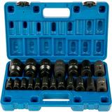 BENTISM Impact Socket Set 1/2 inches Impact Sockets 19 Piece SAE 3/8 Inch - 1-1/2 Inch Standard 6-point Hex Sockets Cr-V Alloy Steel Radius Corner Design with a Steel Ratchet and a Storage Case