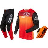 MSR Axxis Range Gear Set Red/Orange Large Jersey 32 Pant Medium Gloves