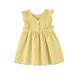 Tosmy Big Kids Girls Clothes Plaid Ruffle Sleeveless Dress Lace Up Pullover Crew Neck Tank Dress Sundress Of Casual Party Dresses